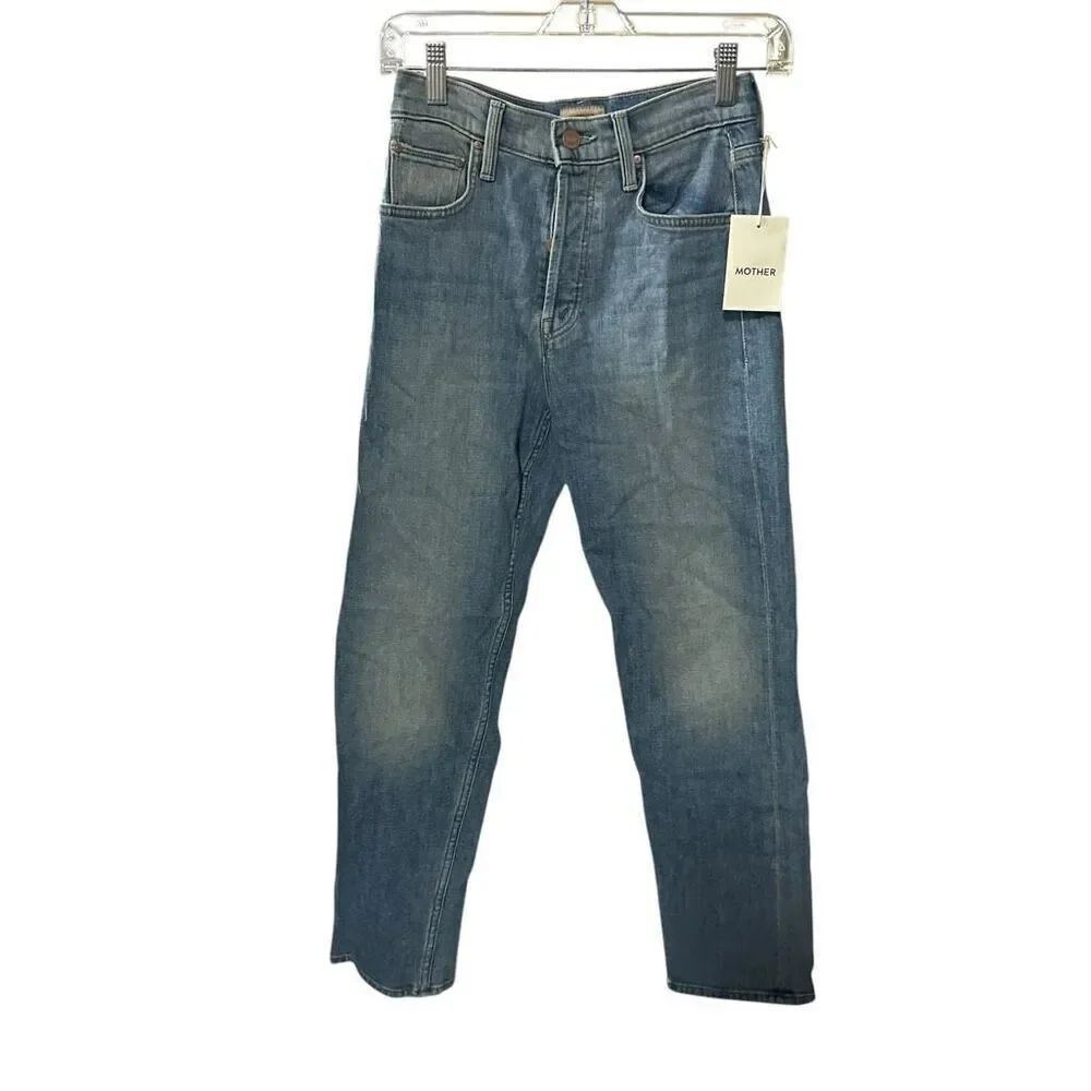 New Mother the Tomcat Crop Straight Jeans 25 World at My Feet